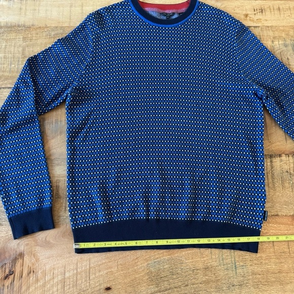 Ted Baker London Malttea Slim Fit Textured Crew Neck Wool Blend Sweater  Size XL - Picture 10 of 15